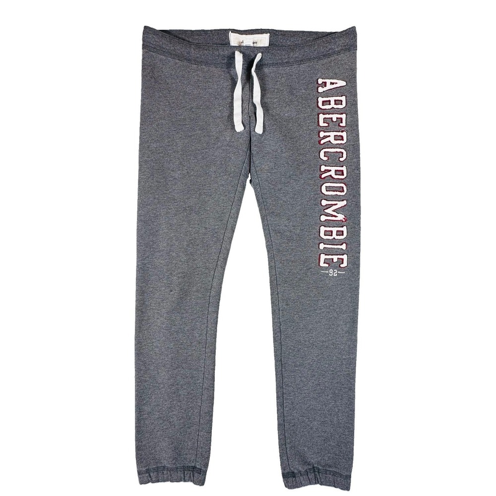 Abercrombie & Fitch Y2K Vintage Style Joggers Gray Sweatpants Large Spellout 90s